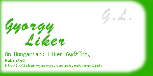 gyorgy liker business card